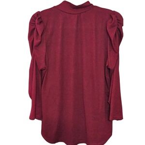 Love For Humanity Ethereal Dressy Top Cranberry‎ Women's Size L #300